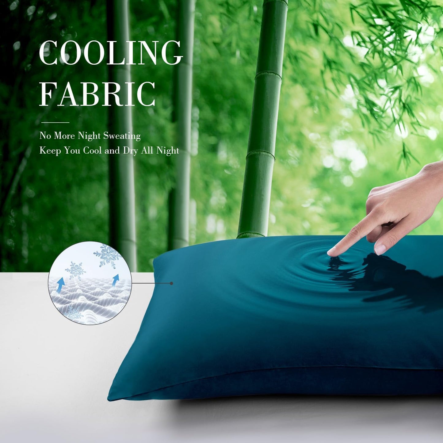 Cooling Queen Pillowcases Set of 2 Breathable Cool Silky Soft Rayon Derived from Bamboo Fabric, Moisture Wicking for Hot Sleepers, Hair and Skin Friendly, Dark Grey, 2 Pack, 20x30IN