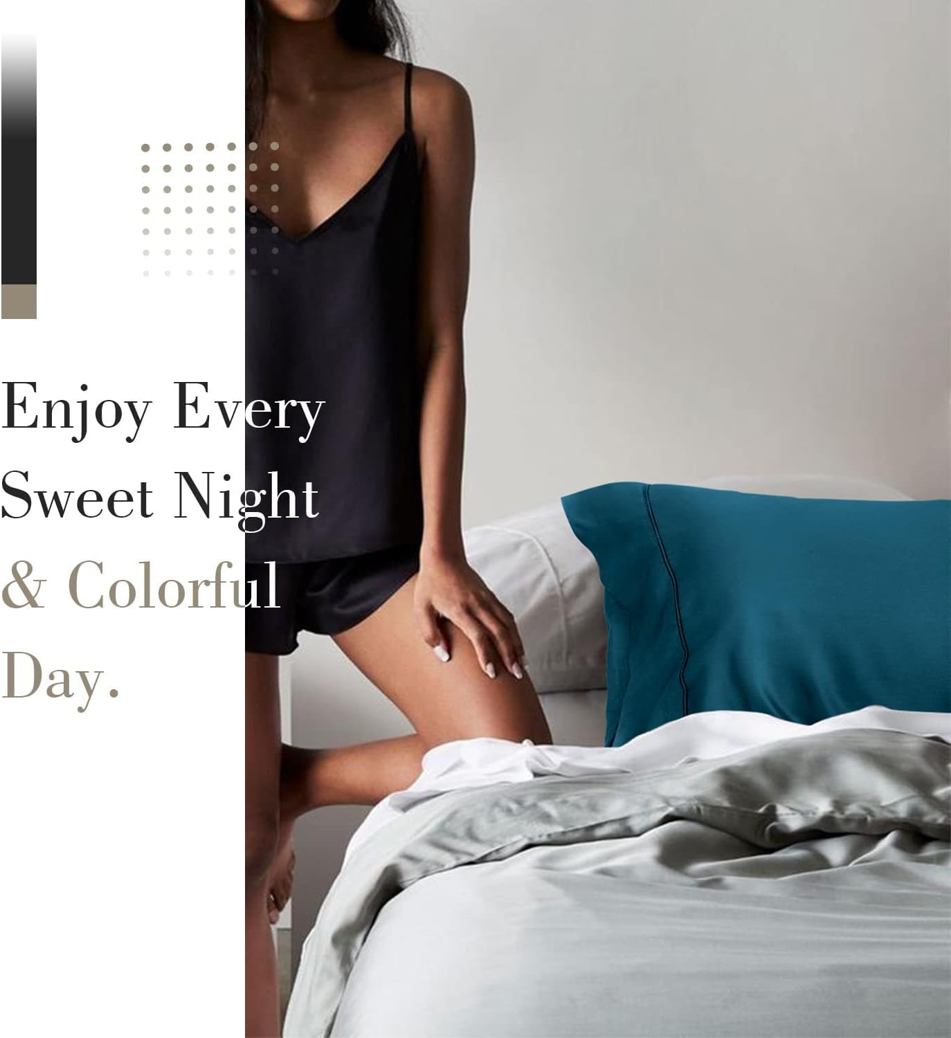 Cooling Queen Pillowcases Set of 2 Breathable Cool Silky Soft Rayon Derived from Bamboo Fabric, Moisture Wicking for Hot Sleepers, Hair and Skin Friendly, Dark Grey, 2 Pack, 20x30IN