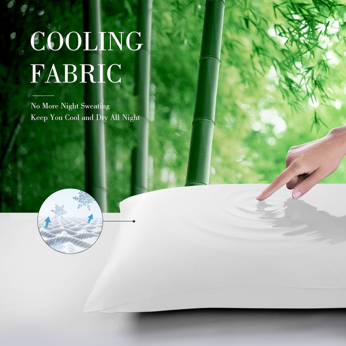 Cooling Queen Pillowcases Set of 2 Breathable Cool Silky Soft Rayon Derived from Bamboo Fabric, Moisture Wicking for Hot Sleepers, Hair and Skin Friendly, Dark Grey, 2 Pack, 20x30IN