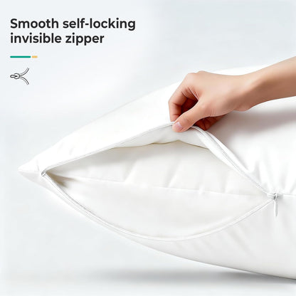 Cooling Queen Pillowcases Set of 2 Breathable Cool Silky Soft Rayon Derived from Bamboo Fabric, Moisture Wicking for Hot Sleepers, Hair and Skin Friendly, Dark Grey, 2 Pack, 20x30IN