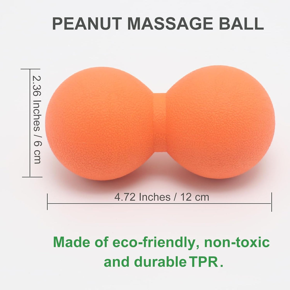 Hard Peanut Massage Ball, Double Lacrosse Massage Ball. Deep Tissue Massage Roller Mobility Ball for Physical Therapy Myofascial Release Muscle Relaxer Acupoint Massage (Blue)