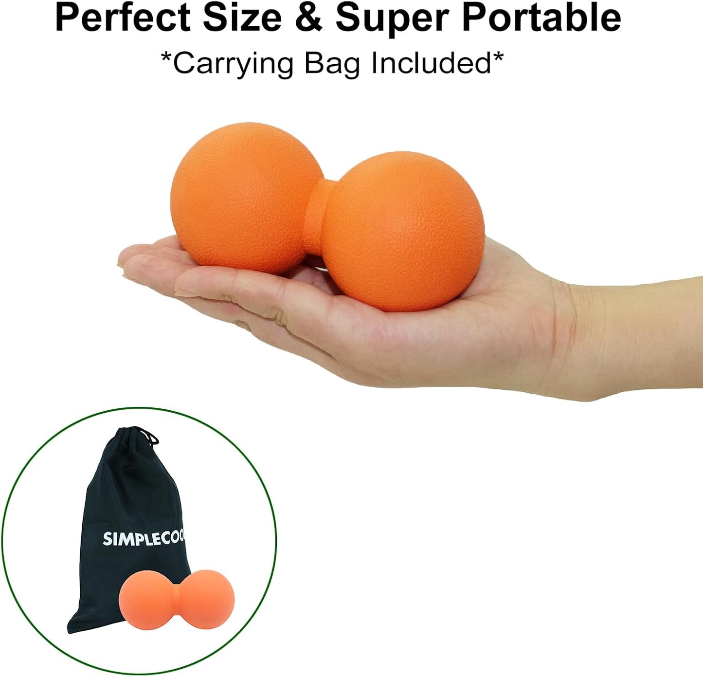 Hard Peanut Massage Ball, Double Lacrosse Massage Ball. Deep Tissue Massage Roller Mobility Ball for Physical Therapy Myofascial Release Muscle Relaxer Acupoint Massage (Blue)