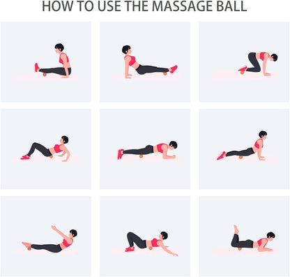Hard Peanut Massage Ball, Double Lacrosse Massage Ball. Deep Tissue Massage Roller Mobility Ball for Physical Therapy Myofascial Release Muscle Relaxer Acupoint Massage (Blue)