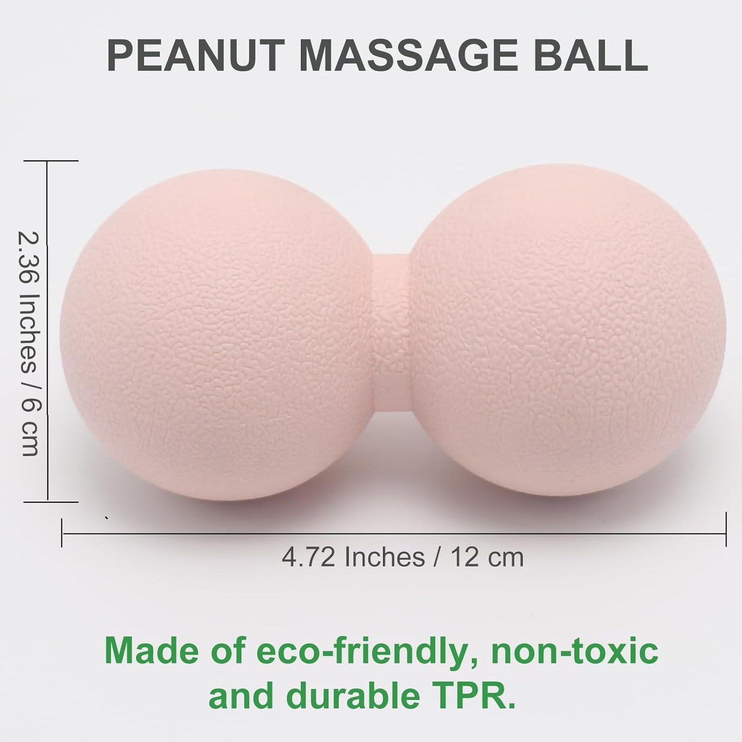 Hard Peanut Massage Ball, Double Lacrosse Massage Ball. Deep Tissue Massage Roller Mobility Ball for Physical Therapy Myofascial Release Muscle Relaxer Acupoint Massage (Blue)