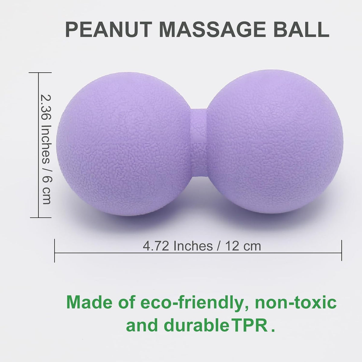 Hard Peanut Massage Ball, Double Lacrosse Massage Ball. Deep Tissue Massage Roller Mobility Ball for Physical Therapy Myofascial Release Muscle Relaxer Acupoint Massage (Blue)