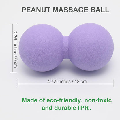 Hard Peanut Massage Ball, Double Lacrosse Massage Ball. Deep Tissue Massage Roller Mobility Ball for Physical Therapy Myofascial Release Muscle Relaxer Acupoint Massage (Blue)