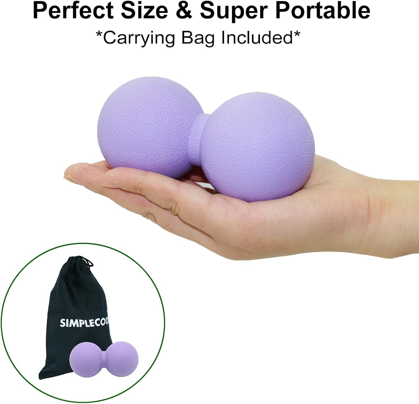 Hard Peanut Massage Ball, Double Lacrosse Massage Ball. Deep Tissue Massage Roller Mobility Ball for Physical Therapy Myofascial Release Muscle Relaxer Acupoint Massage (Blue)