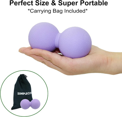 Hard Peanut Massage Ball, Double Lacrosse Massage Ball. Deep Tissue Massage Roller Mobility Ball for Physical Therapy Myofascial Release Muscle Relaxer Acupoint Massage (Blue)