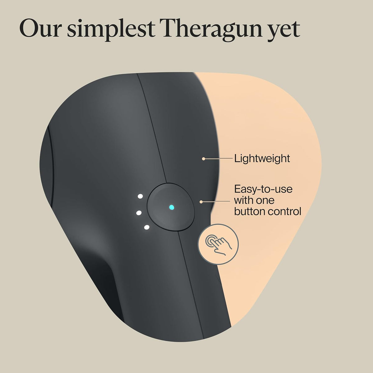 Therabody Relief Massage Gun | for Daily Comfort | 3-Speed | Navy