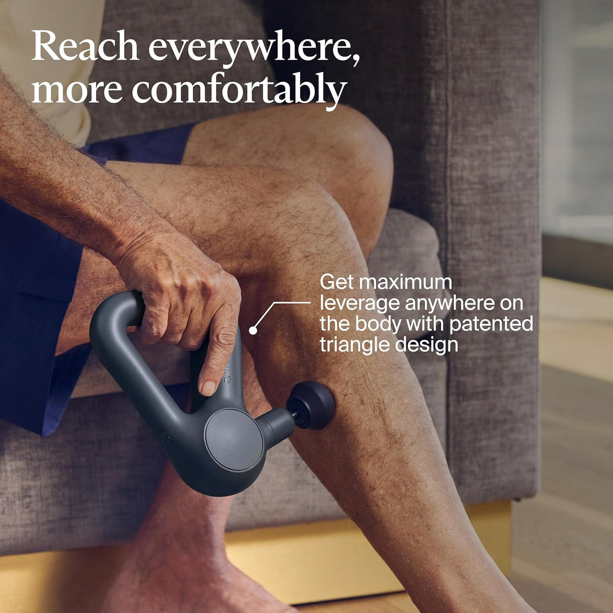 Therabody Relief Massage Gun | for Daily Comfort | 3-Speed | Navy