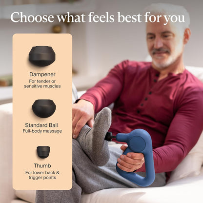 Therabody Relief Massage Gun | for Daily Comfort | 3-Speed | Navy
