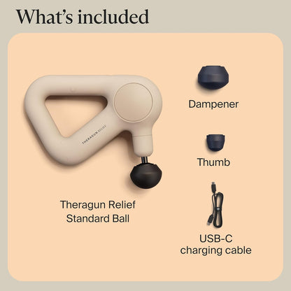 Therabody Relief Massage Gun | for Daily Comfort | 3-Speed | Navy