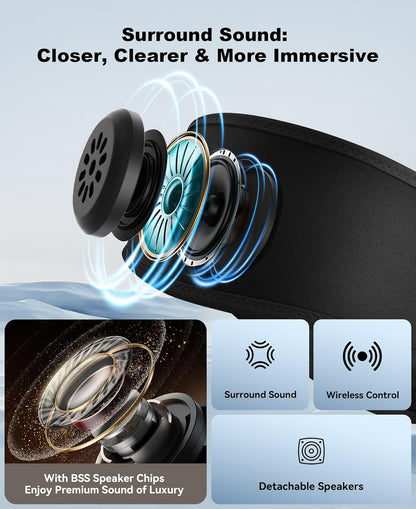 Sleep Headphones Bluetooth Headband Headphones for Side Sleepers