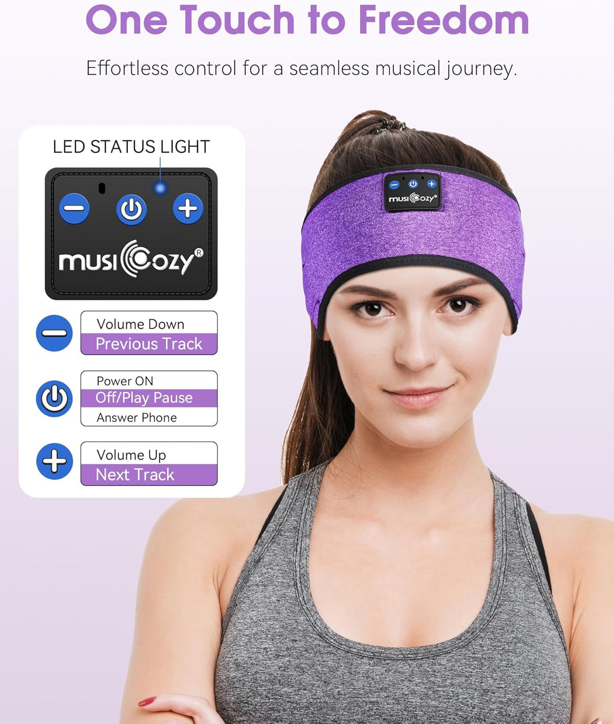 Sleep Headphones Bluetooth Headband Headphones for Side Sleepers