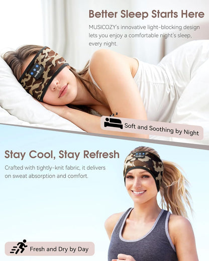 Sleep Headphones Bluetooth Headband Headphones for Side Sleepers