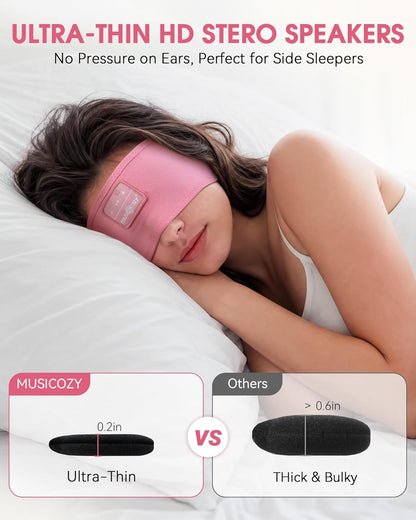 Sleep Headphones Bluetooth Headband Headphones for Side Sleepers