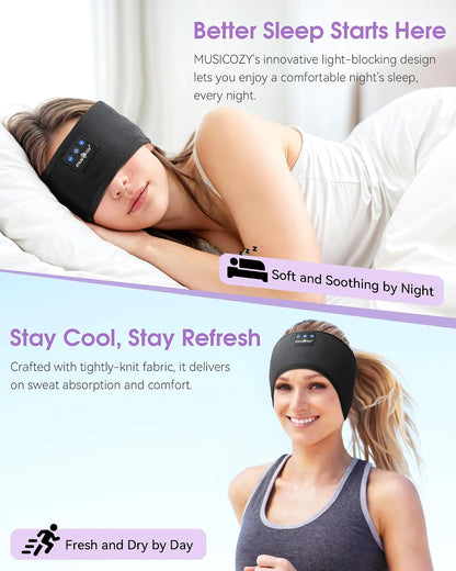 Sleep Headphones Bluetooth Headband Headphones for Side Sleepers