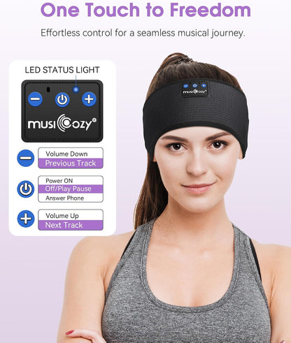 Sleep Headphones Bluetooth Headband Headphones for Side Sleepers