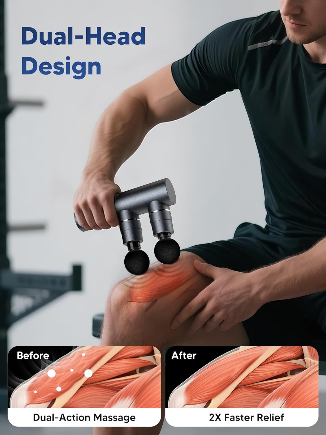 Mini Massage Gun Deep Tissue, Portable Percussion Muscle Massager