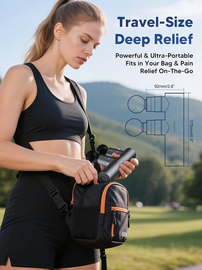 Mini Massage Gun Deep Tissue, Portable Percussion Muscle Massager