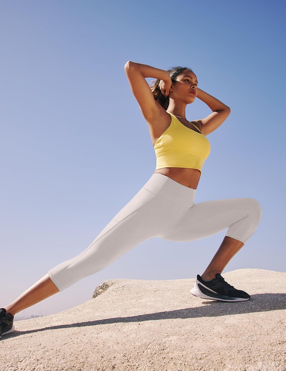 Capri Leggings for Women High Waisted Capri Leggings with Pockets for Women Tummy Control Yoga Pants Women