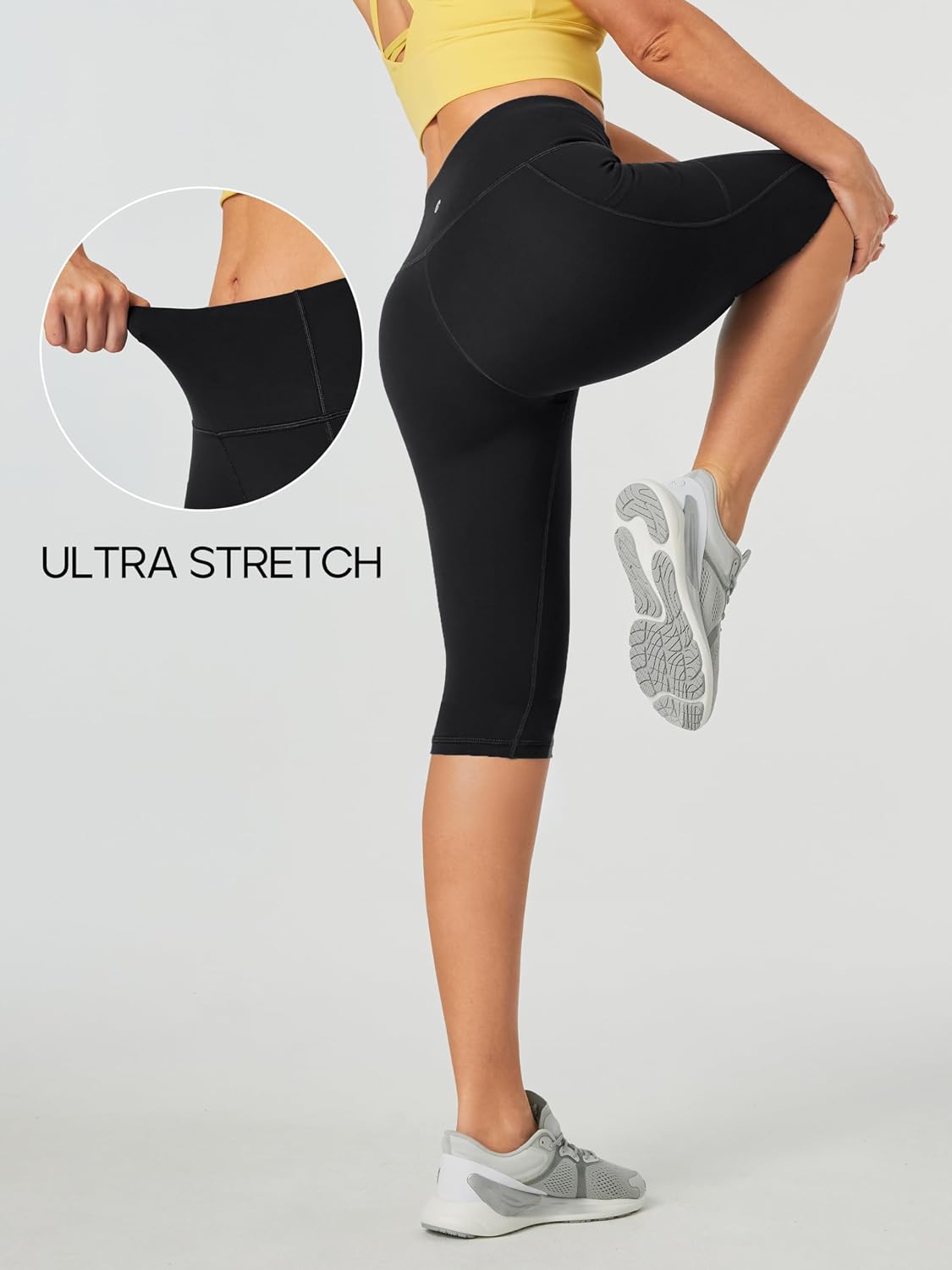 Capri Leggings for Women High Waisted Capri Leggings with Pockets for Women Tummy Control Yoga Pants Women