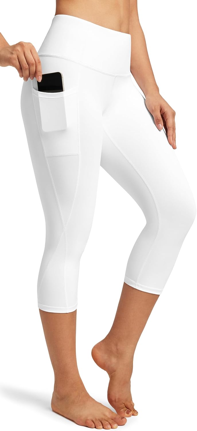 Capri Leggings for Women High Waisted Capri Leggings with Pockets for Women Tummy Control Yoga Pants Women
