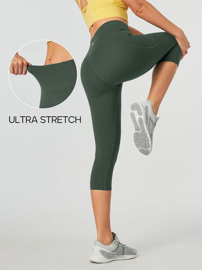 Capri Leggings for Women High Waisted Capri Leggings with Pockets for Women Tummy Control Yoga Pants Women