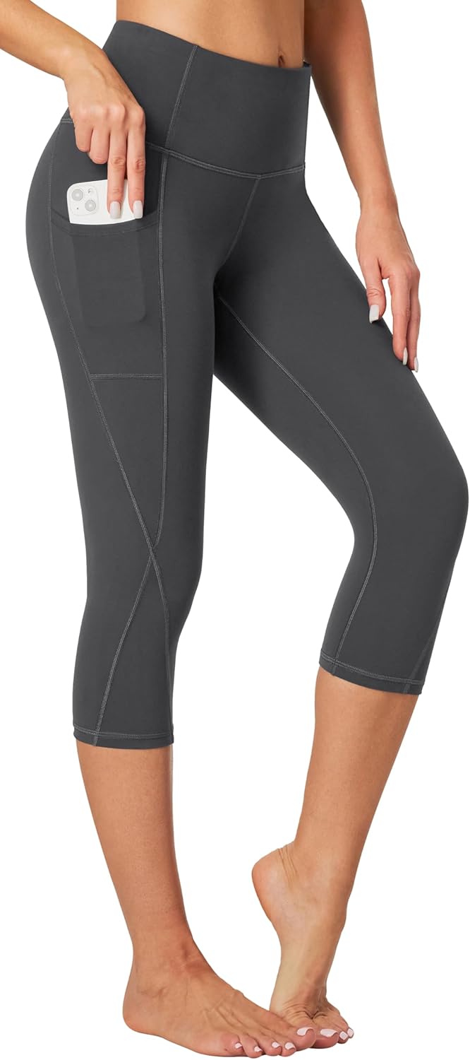 Capri Leggings for Women High Waisted Capri Leggings with Pockets for Women Tummy Control Yoga Pants Women