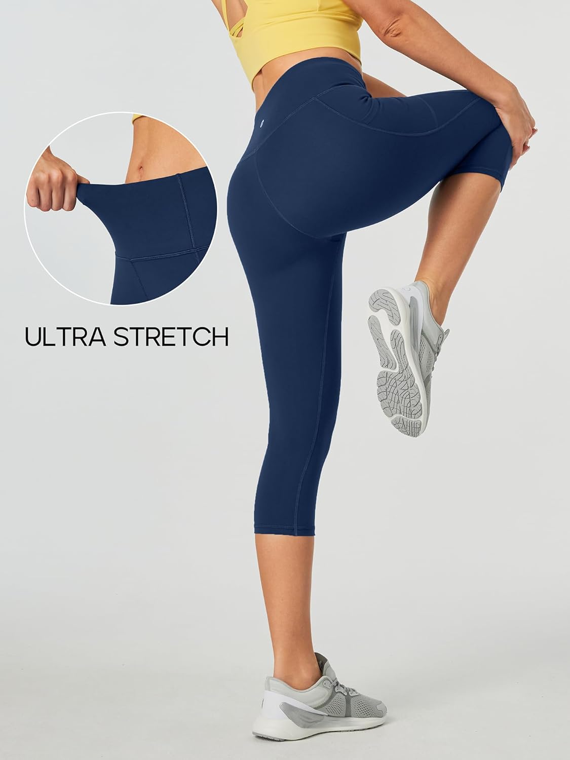 Capri Leggings for Women High Waisted Capri Leggings with Pockets for Women Tummy Control Yoga Pants Women