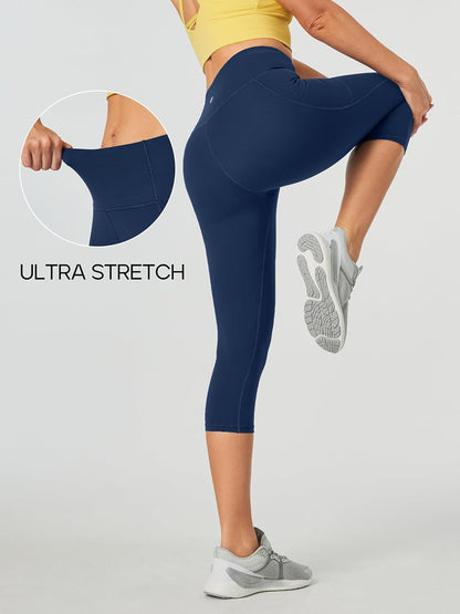 Capri Leggings for Women High Waisted Capri Leggings with Pockets for Women Tummy Control Yoga Pants Women