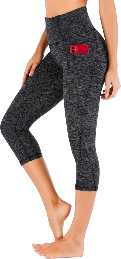 Capri Leggings for Women High Waisted Capri Leggings with Pockets for Women Tummy Control Yoga Pants Women