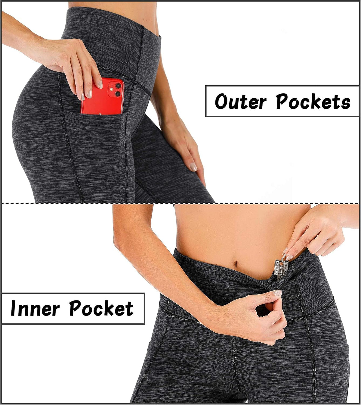 Capri Leggings for Women High Waisted Capri Leggings with Pockets for Women Tummy Control Yoga Pants Women
