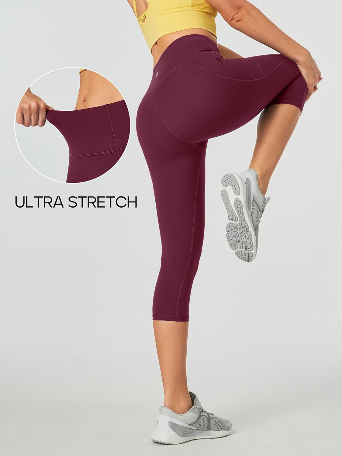 Capri Leggings for Women High Waisted Capri Leggings with Pockets for Women Tummy Control Yoga Pants Women