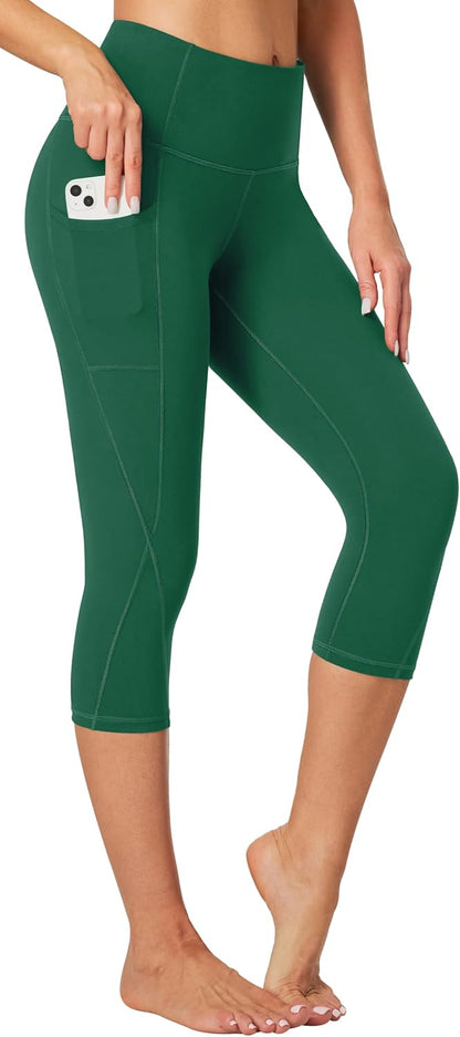 Capri Leggings for Women High Waisted Capri Leggings with Pockets for Women Tummy Control Yoga Pants Women