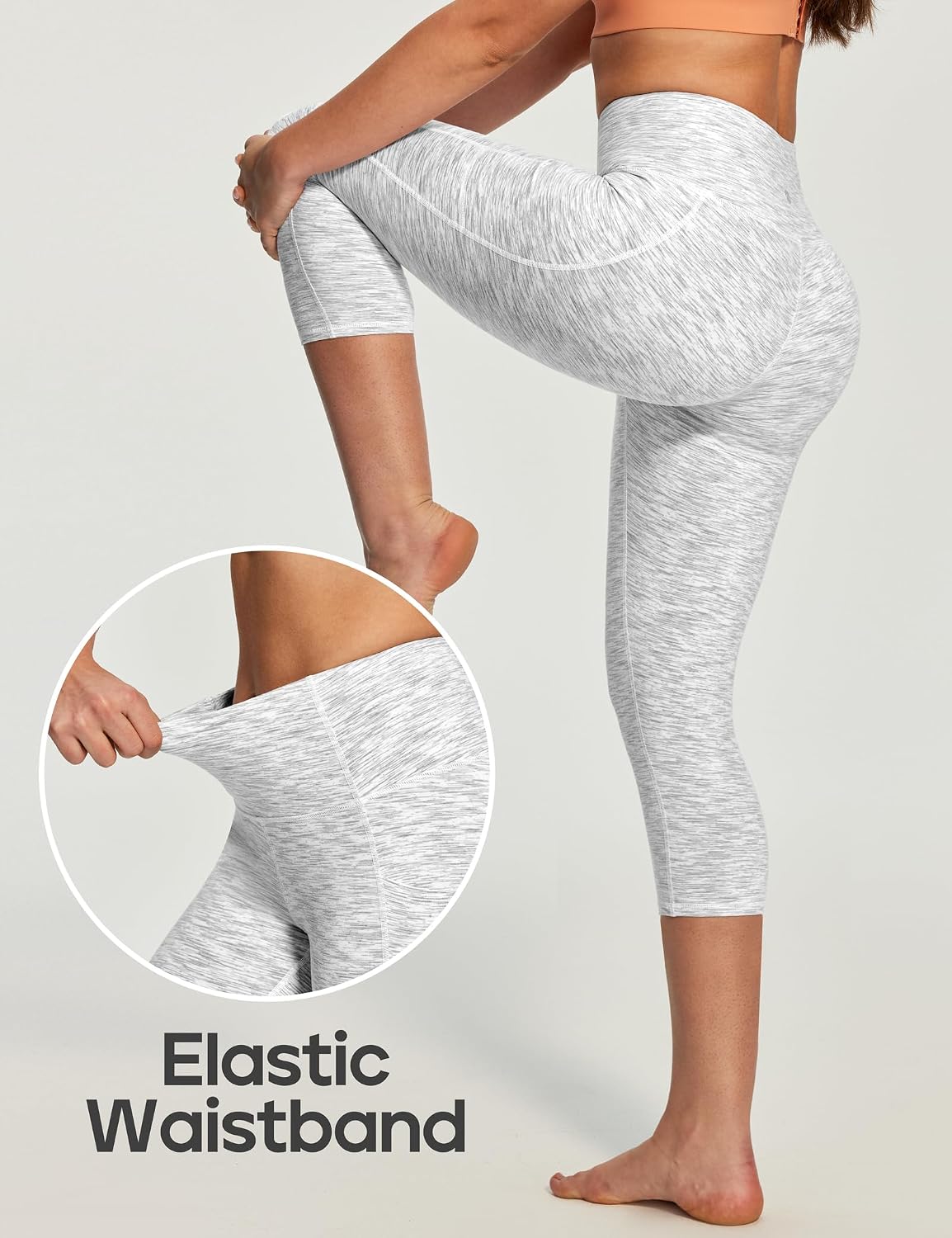 Capri Leggings for Women High Waisted Capri Leggings with Pockets for Women Tummy Control Yoga Pants Women