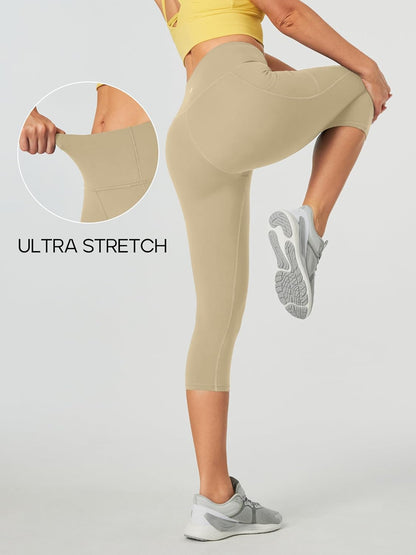 Capri Leggings for Women High Waisted Capri Leggings with Pockets for Women Tummy Control Yoga Pants Women