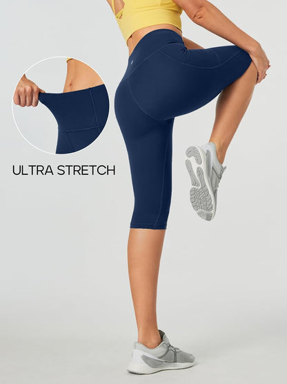 Capri Leggings for Women High Waisted Capri Leggings with Pockets for Women Tummy Control Yoga Pants Women