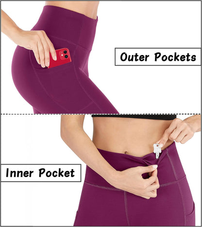 Capri Leggings for Women High Waisted Capri Leggings with Pockets for Women Tummy Control Yoga Pants Women