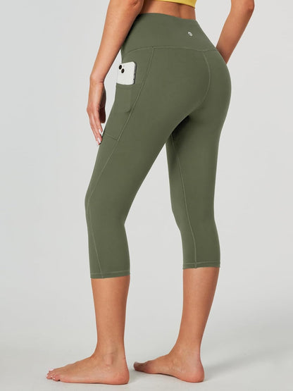 Capri Leggings for Women High Waisted Capri Leggings with Pockets for Women Tummy Control Yoga Pants Women