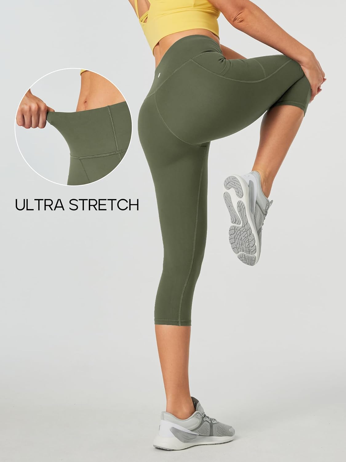 Capri Leggings for Women High Waisted Capri Leggings with Pockets for Women Tummy Control Yoga Pants Women