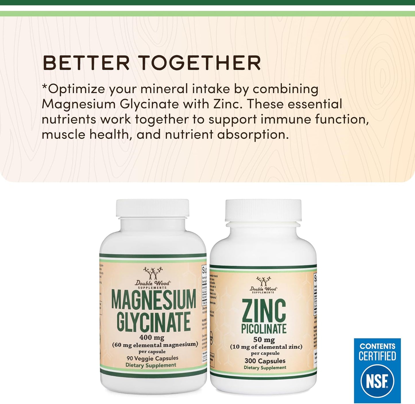 Magnesium Glycinate 400mg for Sleep, Relaxation, and Recovery, 180 Capsules