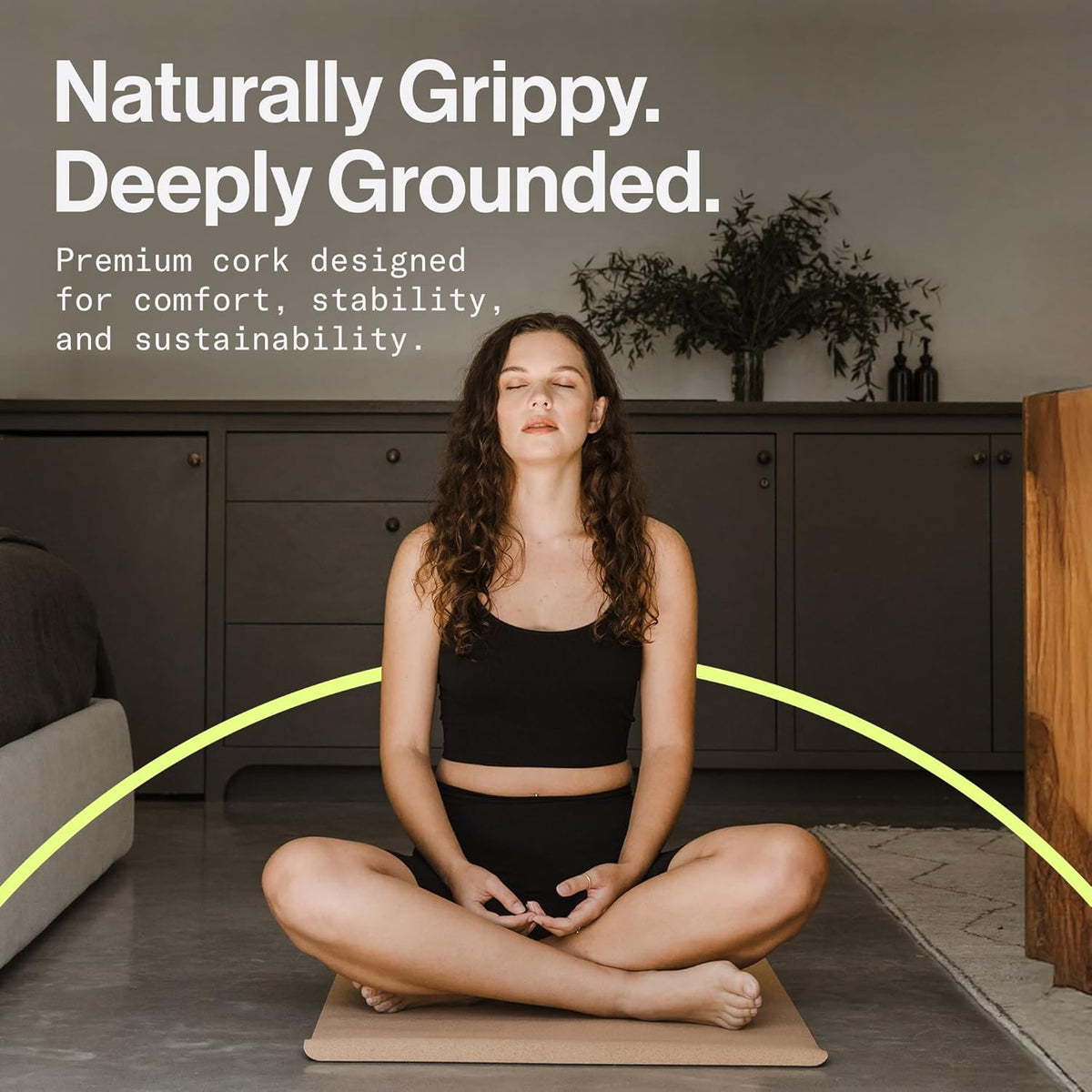 Ananday Premium Cork Yoga Mat - Sustainable, Non-Toxic & PVC-Free, Non-Slip, Perfect for Hot Yoga, Pilates & Exercise - Cushioned for Superior Comfort & Support
