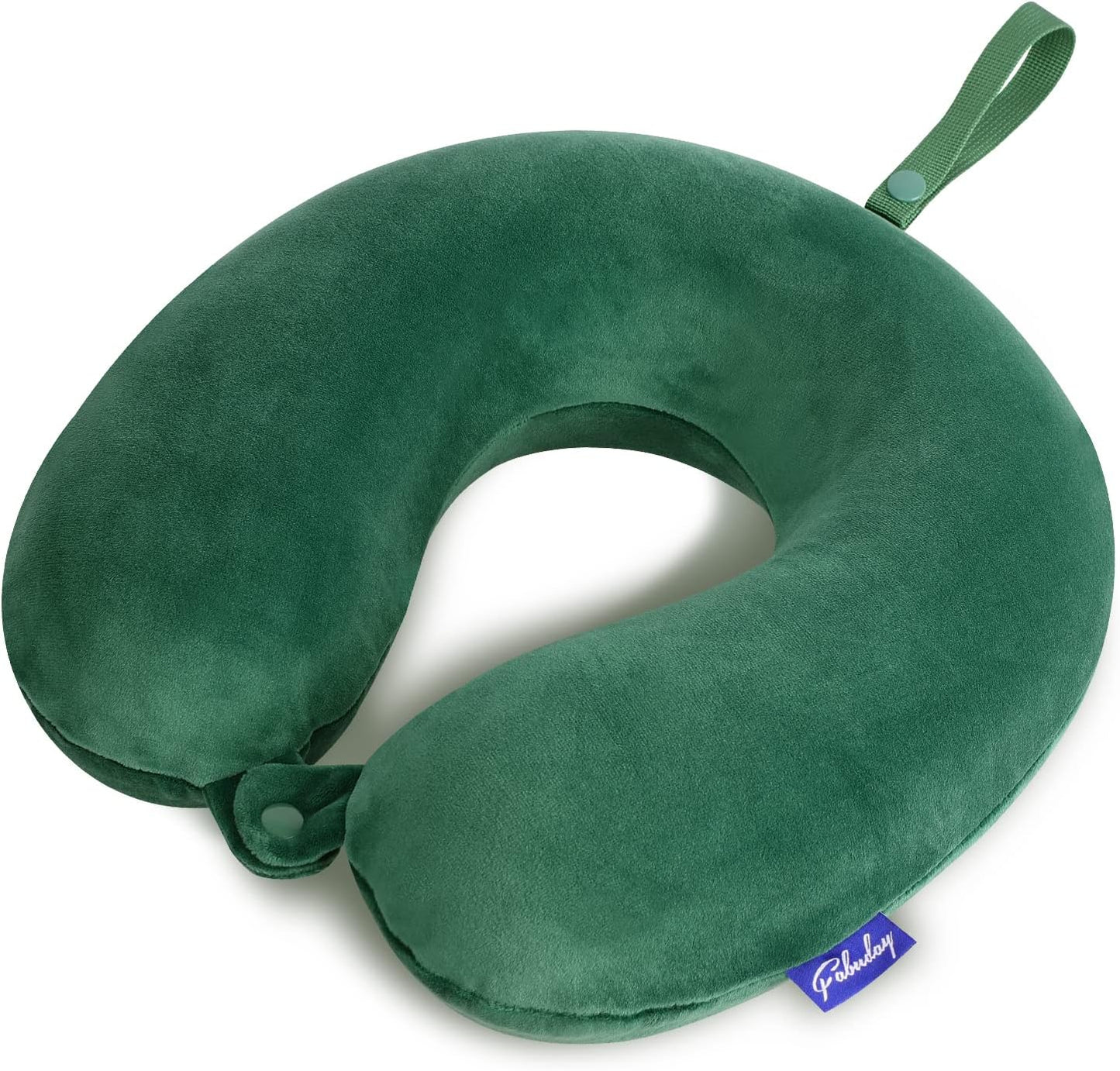 Travel Neck Pillow Memory Foam for Airplane Traveling Gray Blue