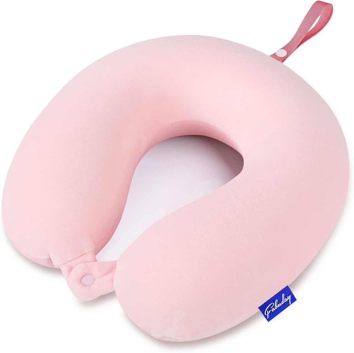 Travel Neck Pillow Memory Foam for Airplane Traveling Gray Blue