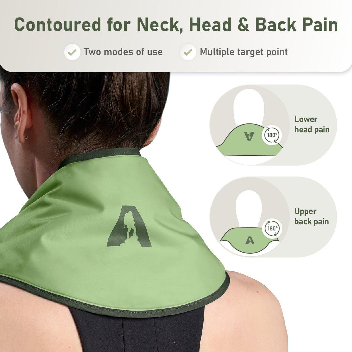 Flexible Neck Ice Pack Wrap 8" x 23", Soft Gel, Hands-Free