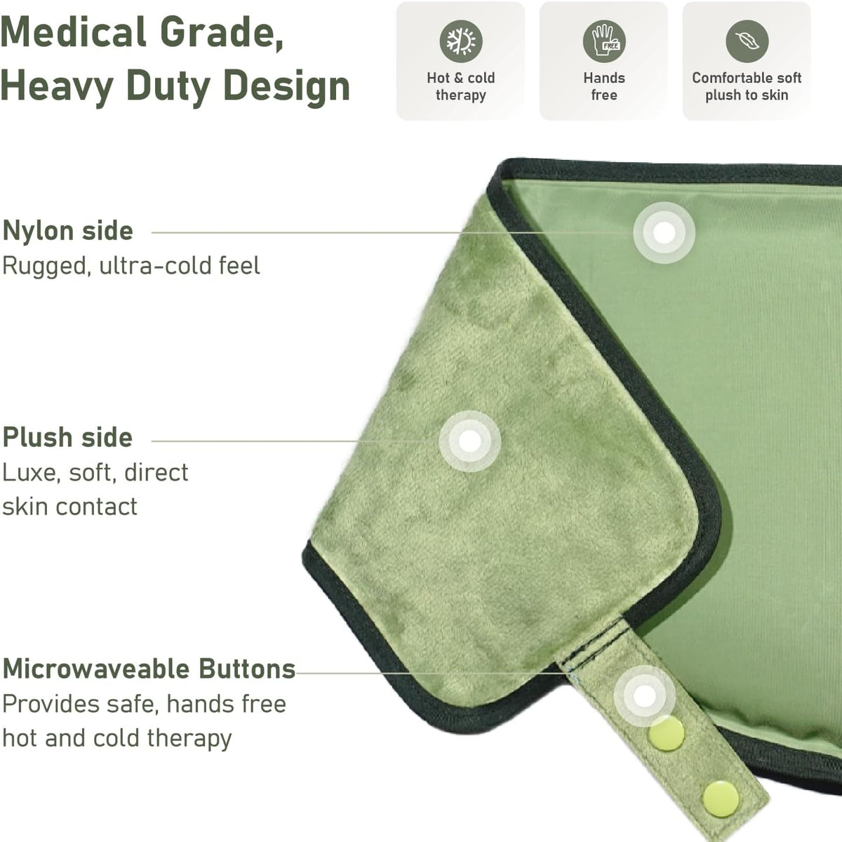 Flexible Neck Ice Pack Wrap 8" x 23", Soft Gel, Hands-Free