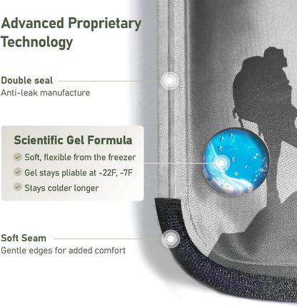 Flexible Neck Ice Pack Wrap 8" x 23", Soft Gel, Hands-Free