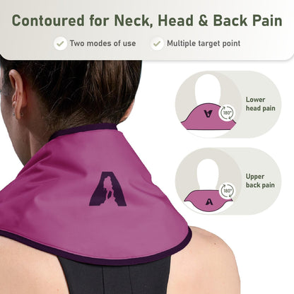 Flexible Neck Ice Pack Wrap 8" x 23", Soft Gel, Hands-Free