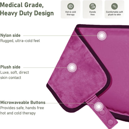 Flexible Neck Ice Pack Wrap 8" x 23", Soft Gel, Hands-Free